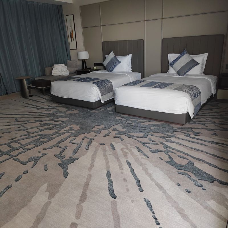 Hotel Room Axminster Wool Carpet 80% Wool 20% Nylon Blend